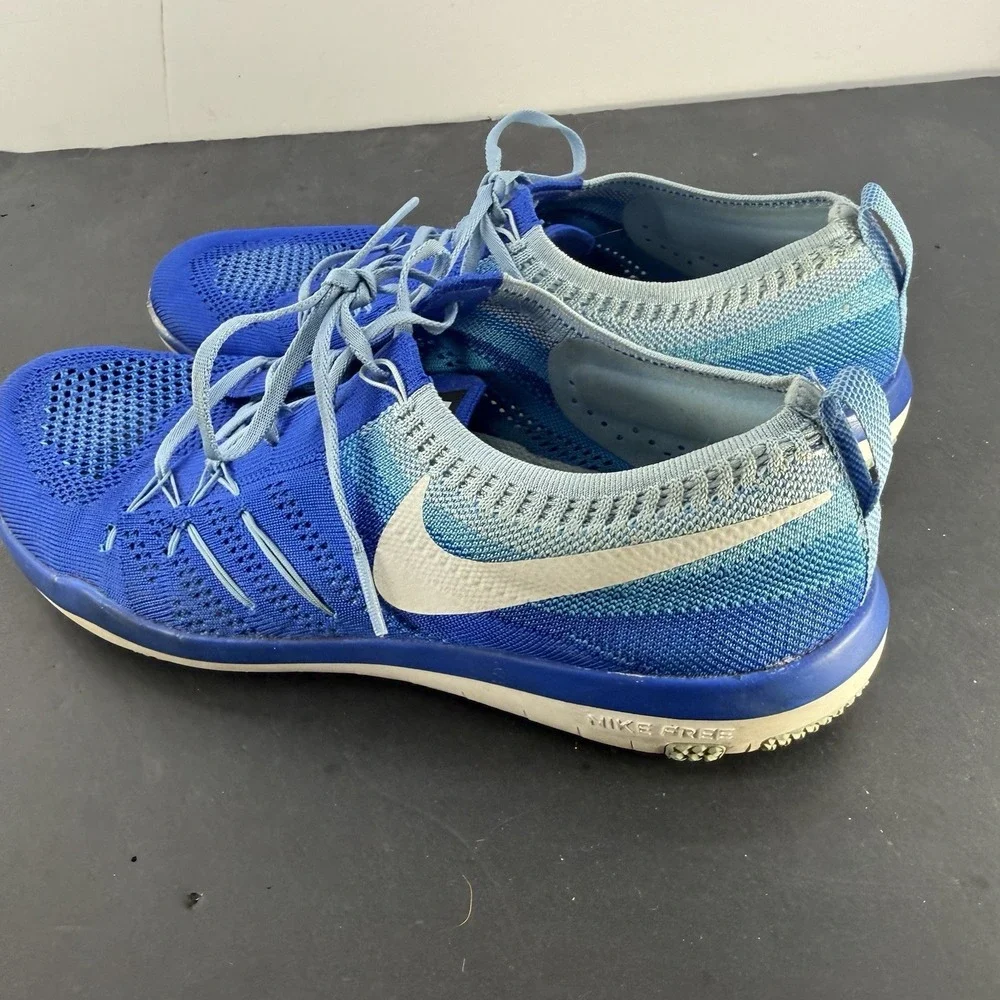 Nike Free TR Focus Flyknit Women's 11 Blue Running Training Shoes 844817-401 - Picture 3 of 14